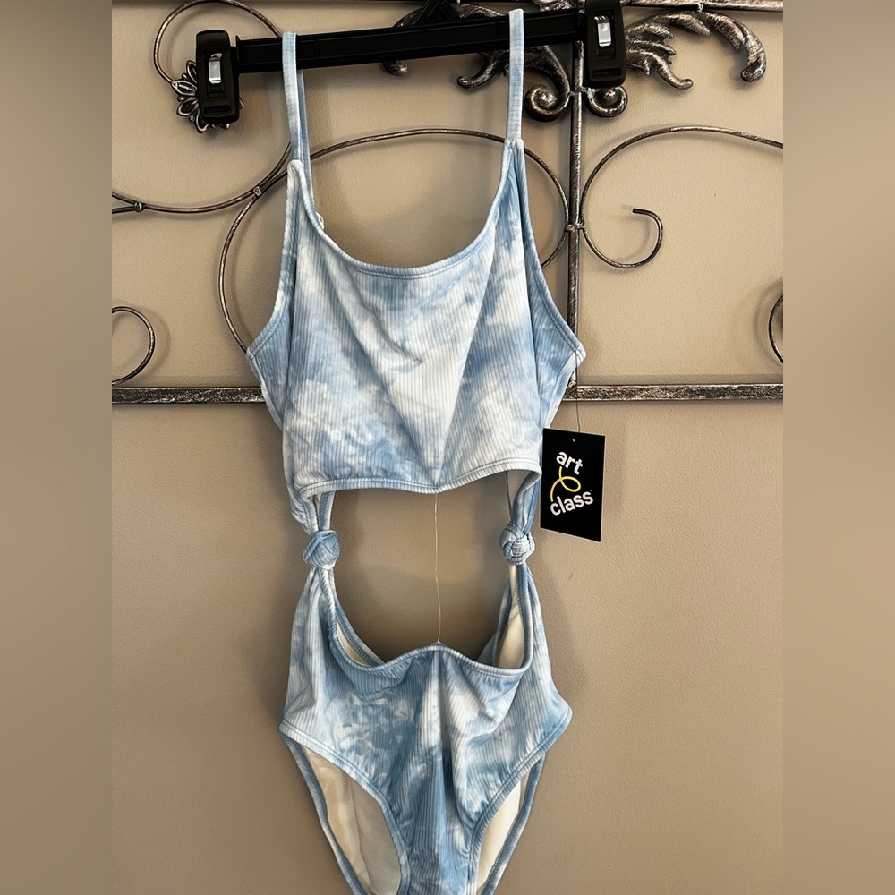Art Class Swim Girls' Cool Tie-Dye One Piece Swimsuit XL 14/16 plus nwt